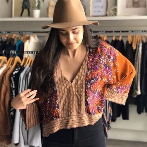 Free People boho floral top